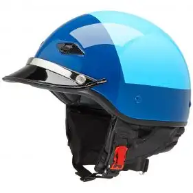 Custom Police Motorcycle Helmet Blue Knight